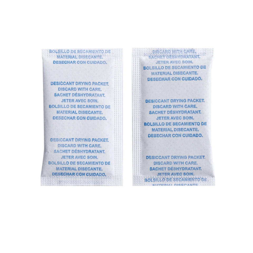 Pacotes de gel de sílica dessecante