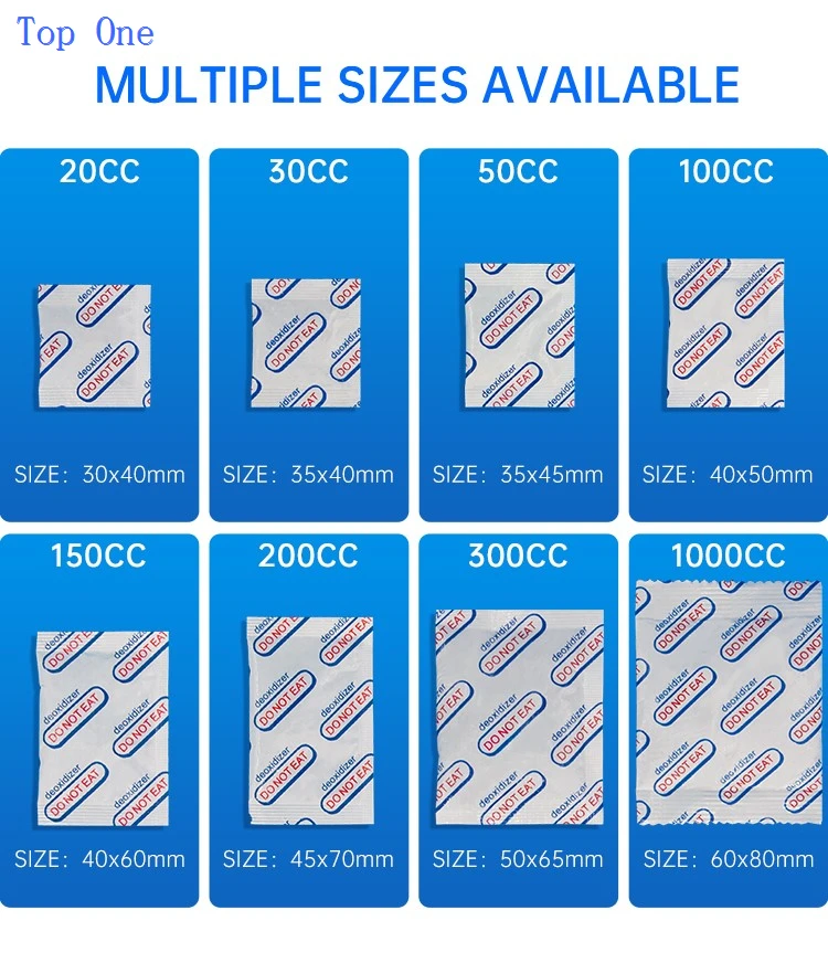 oxygen absorber sizes